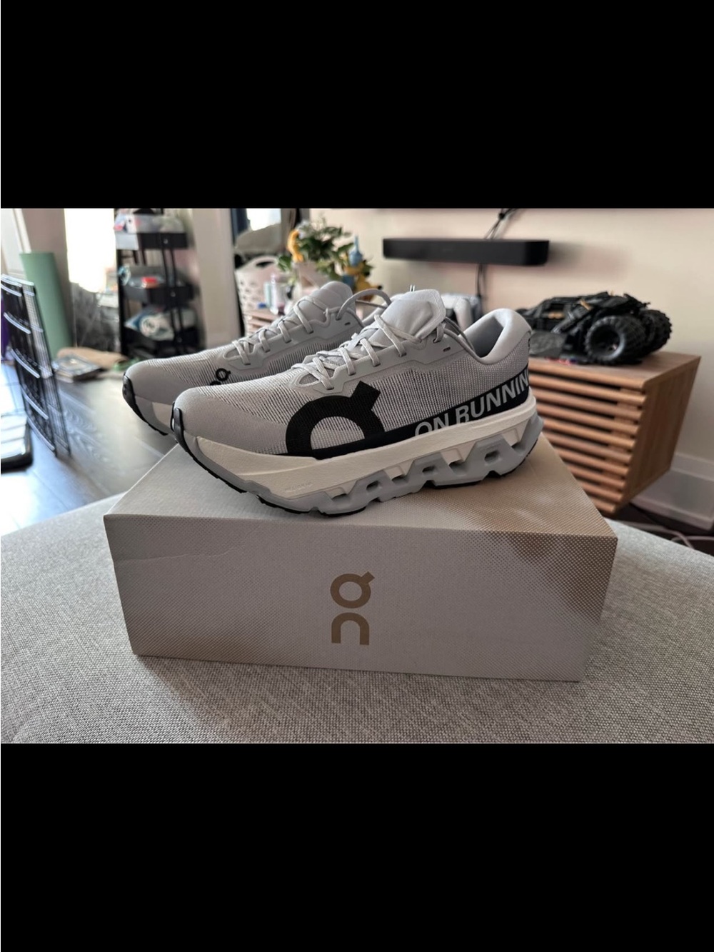 On Running Light Gray & Black Cloud Runner Sneakers